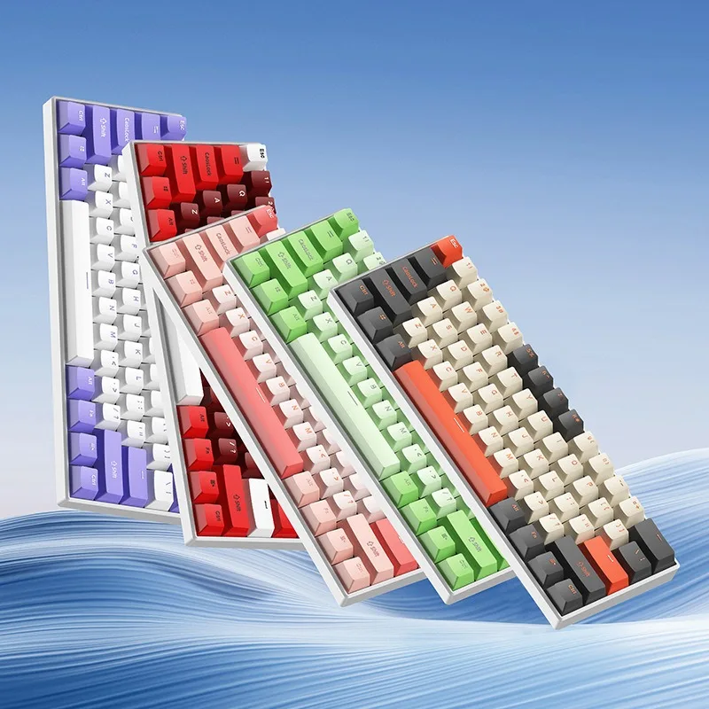 60% Layout ZK61 Mechanical Keyboard, 61-Key RGB Backlit Three-Mode Gaming Mechanical Keyboard For E-Sports And Office Use
