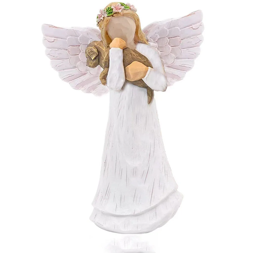 

Angel of Friendship, for Those who Share The Spirit of Friendship, Angel Carrying Dog as Reminder of Loyal Pets and Friends