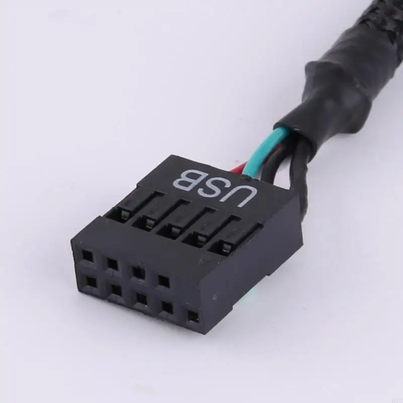 High Speed USB 9Pin To Type C Adapter Shielded For Reliable Transmission Mesh Line For Motherboard 60cm Cord