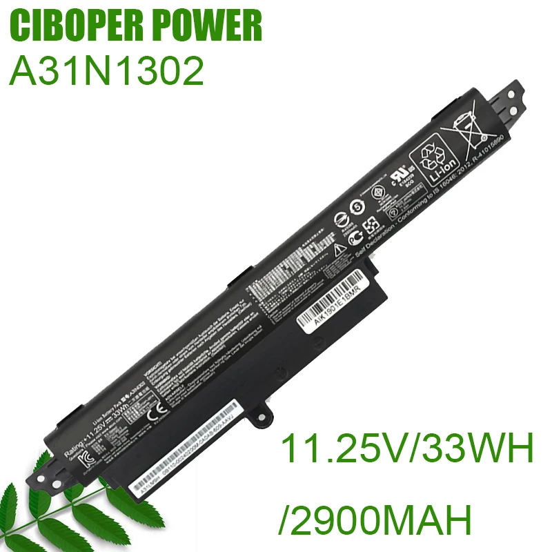 CP batería del ordenador portátil A31LMH2 A31LM9H A31N1302 11,25 V 33WH para VivoBook X200CA X200MA X200M X200LA F200CA X200CA R200CA serie 11,6"