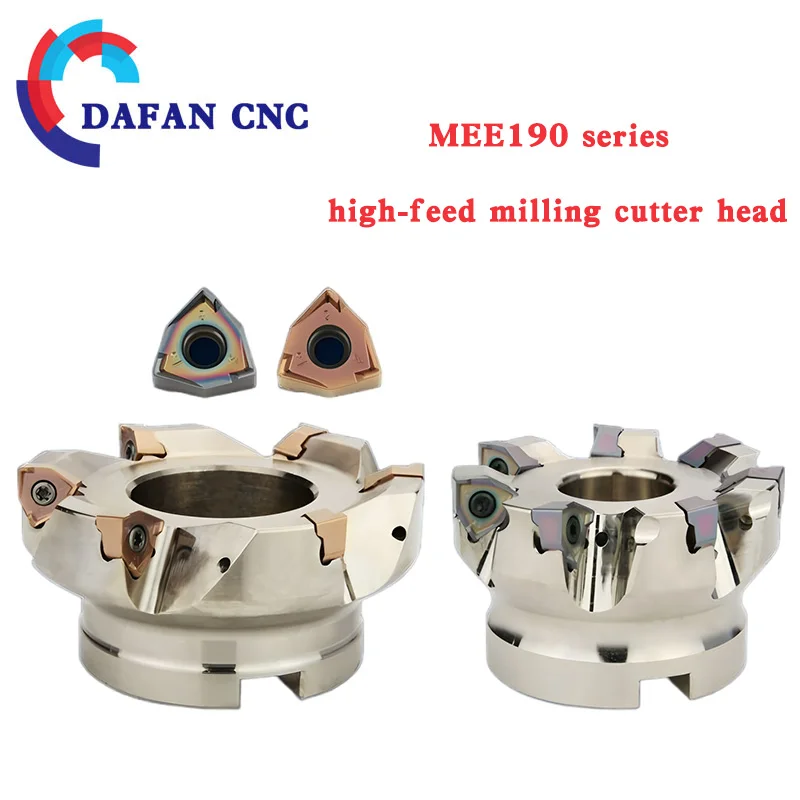 

MEE190 90-градусный фрезерный диск с быстрой подачей, установка Xnex080608, двухсторонний шестилопастной квадратный плечевой летящий режущий диск