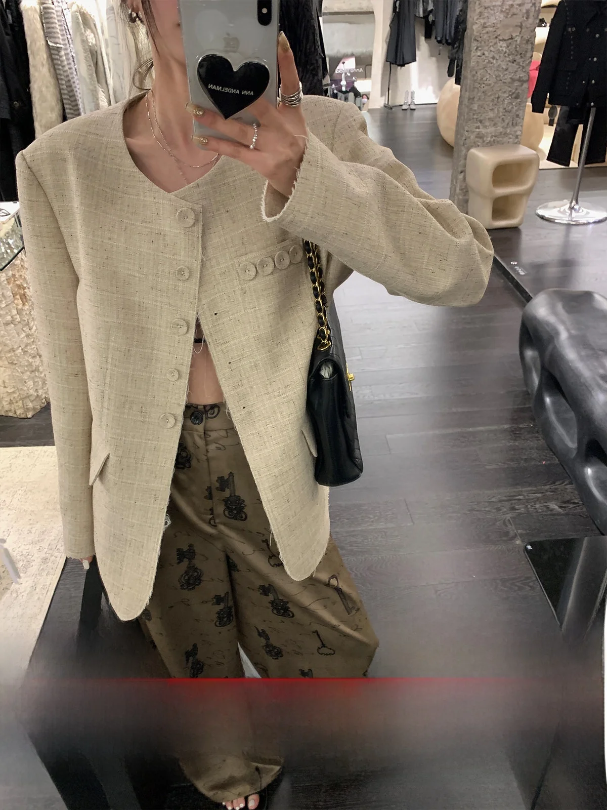 

Винтажный свободный женский костюм Jaet Small Fraance Sle Верхняя одежда для поездок на работу и ветеров Long Sve round Ne Pure Color на пуговицах