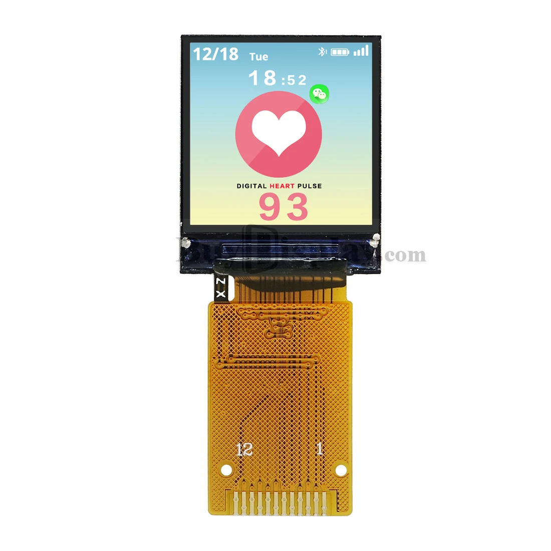 0.85 inch 128x128 IPS TFT LCD Display 4-Wire SPI GC9107 Controller