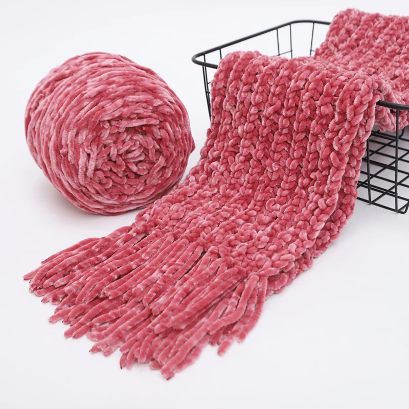 248g/pcs Chunky Chenille Yarn Warm for Hand Crochet Knitting DIY Scarves Slippers Dolls Bags Thick Velvet Thread Soft Fluffy