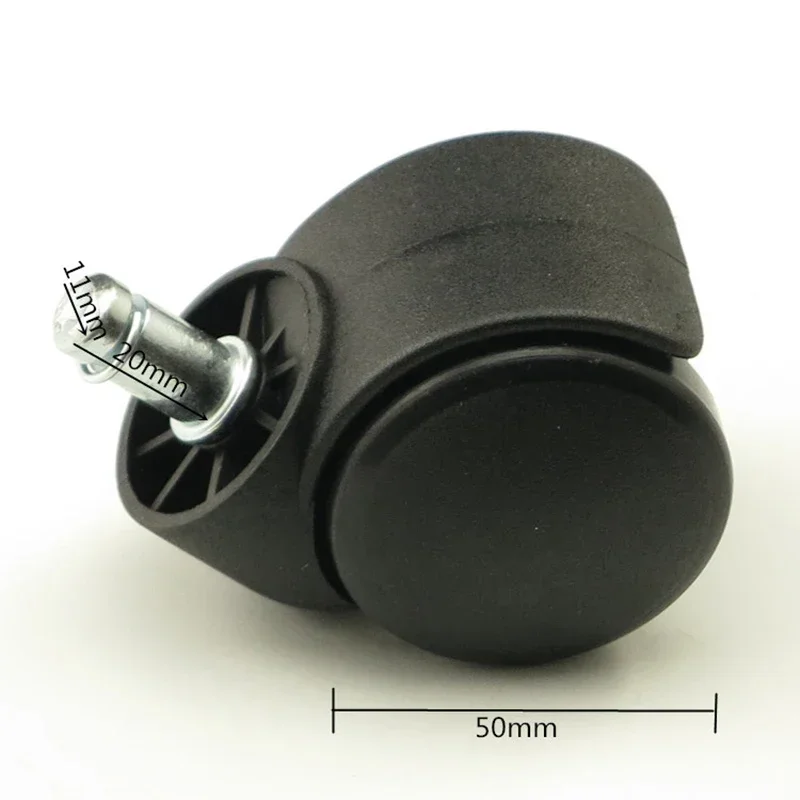1/3/5/7/10PCS Shock-Absorbing Silent Universal Caster Furniture 2-inch Plug-In Pole Large Shift Wheel Universal Office Chair