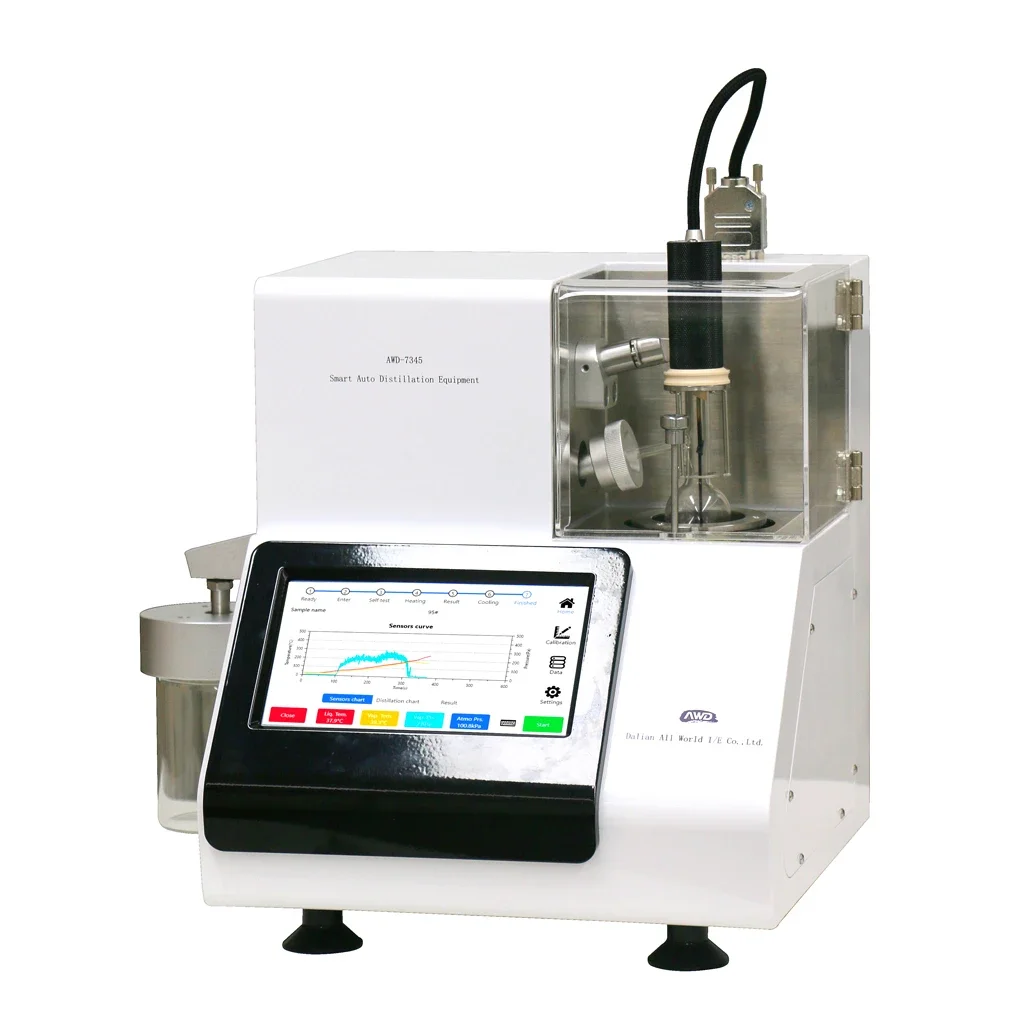 Probador de microdestilación AWD-7345 ASTM D7345 y ASTM D86 Analizador de destilación automático inteligente Equipo de análisis de aceite