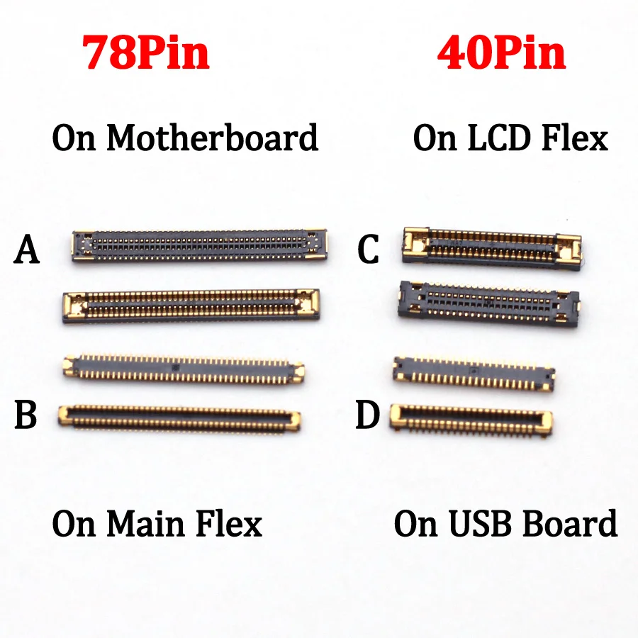 2-10pcs LCD Display Screen Flex FPC Connector For Samsung A32 A325 A325F A326 A326F A82 A826 A826F Plug On Board 40 78 Pin