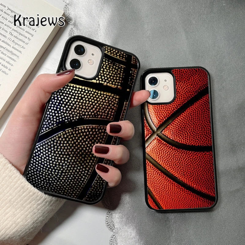 Krajews basketball skin coque Phone Case for iPhone 16 15 14 12 13 mini PLUS X XS XR 11 PRO MAX Cover Funda Shell