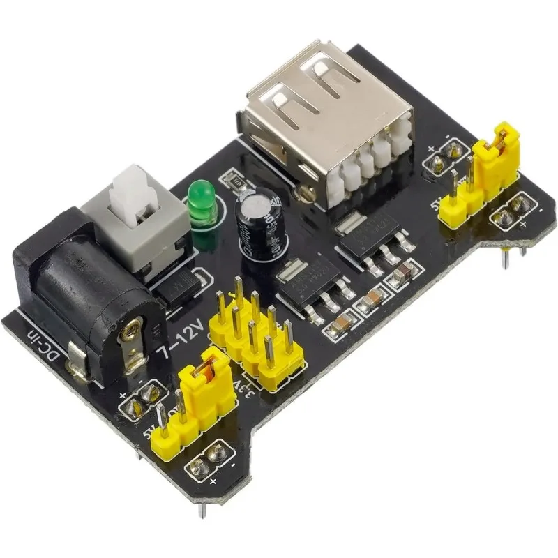 3.3V/5V MB-102 Breadboard Power Module+400 830 Points Solderless Prototype Bread Board for DIY Kit with 65 Flexible Jumper Wire