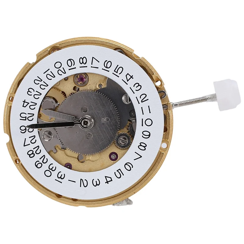 4 Hands Watch Movement 25 Jewels 2836 Automatic Mechanical Watch Movement Date At 3 O'Clock for ETA 2836-2 GMT Gold