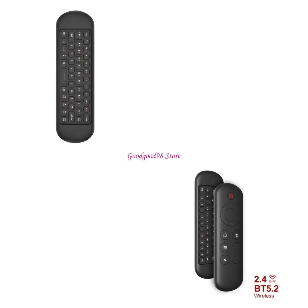 

BT5.2 2.4G Wireless Fly Mouse Voice Remote Control 6Axis Gyroscope IRLearning Mini Keyboards for TV Box Projector