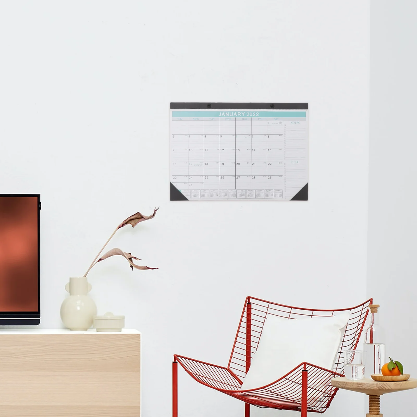 

2022 Home Office Wall Indoor Hanging Schedule English Household 2022 Wall-Mounted Calendar Note Calendar For