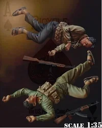 1/35 Resin Figure Model Kits North Vietnamese soldiers killed in Vietnam War 2 man scene collocation Unassambled Unpainted 819