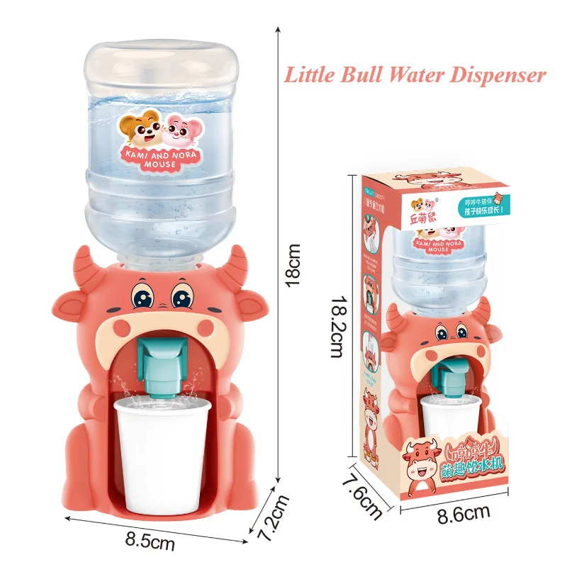 Miniaturowy dystrybutor wody dla dzieci Zabawka kuchenna do picia dla dzieci Kreskówka z motywem zwierzęcym Maszyna do soków Ozdoba domu Prezenty dla dzieci