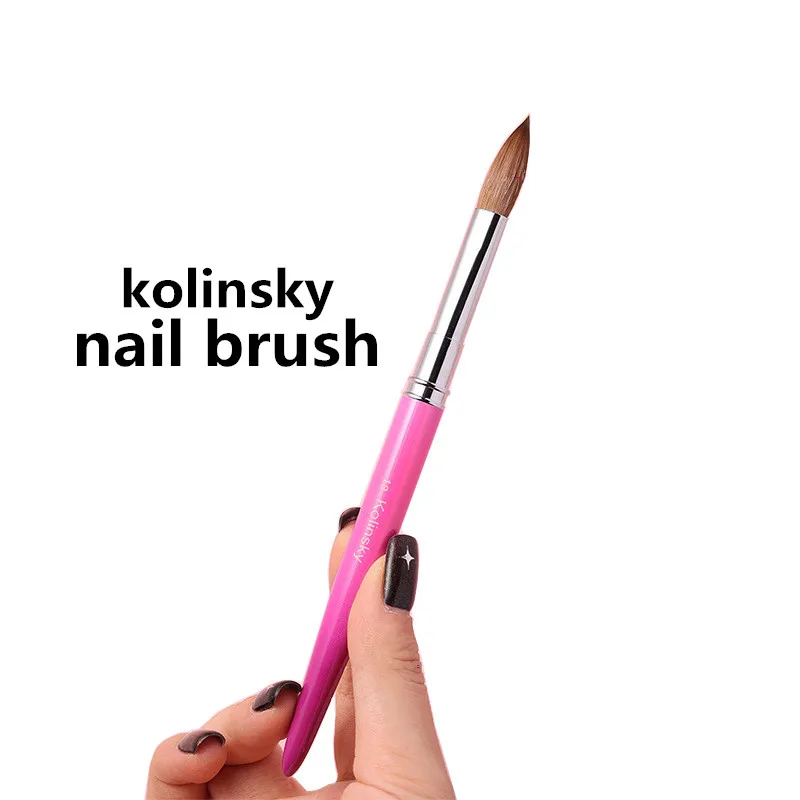 1個入り コリンスキー毛 ネイルアートブラシ アクリル UVジェル カービングペンブラシ 液体パウダー DIY ネイルペイント 描画ツール サイズ2-18