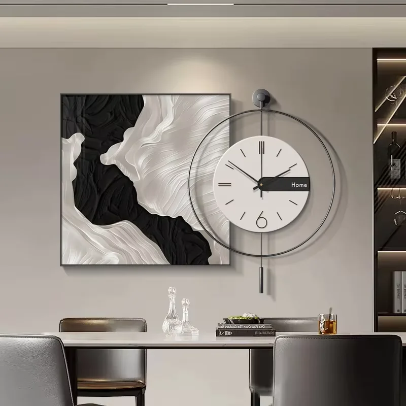 Classic Art Wall Clocks Modern Round Fashion Designer Wall Watch Nordic Restaurant Relogio De Parede Living Room Decoration