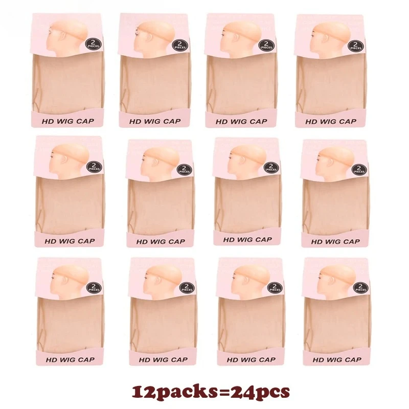 

12Pcs Hd Wig Cap For Make Natural Hair Style Sheer Wig Caps Hd Stocking Cap For Making Wigs Ventilate Wig Hat Mesh Cap