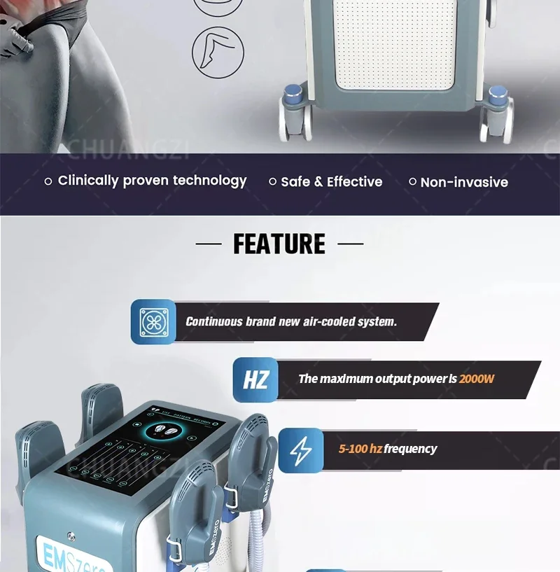 6500 Вт EMS RF Sculpt Machine Стимуляция мышц Электромагнитный EMSzero Новое удаление жира Технология похудения тела для похудения ягодиц