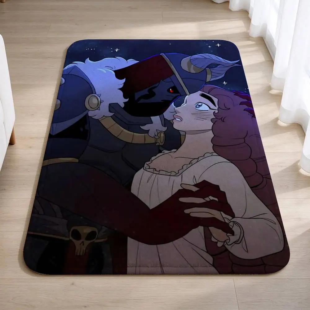 Lucia Manhwa S-Suitor Armor Short Plush Non-Slip Floor Mat, Easy to Clean, for Bathroom Door & Bedroom Door