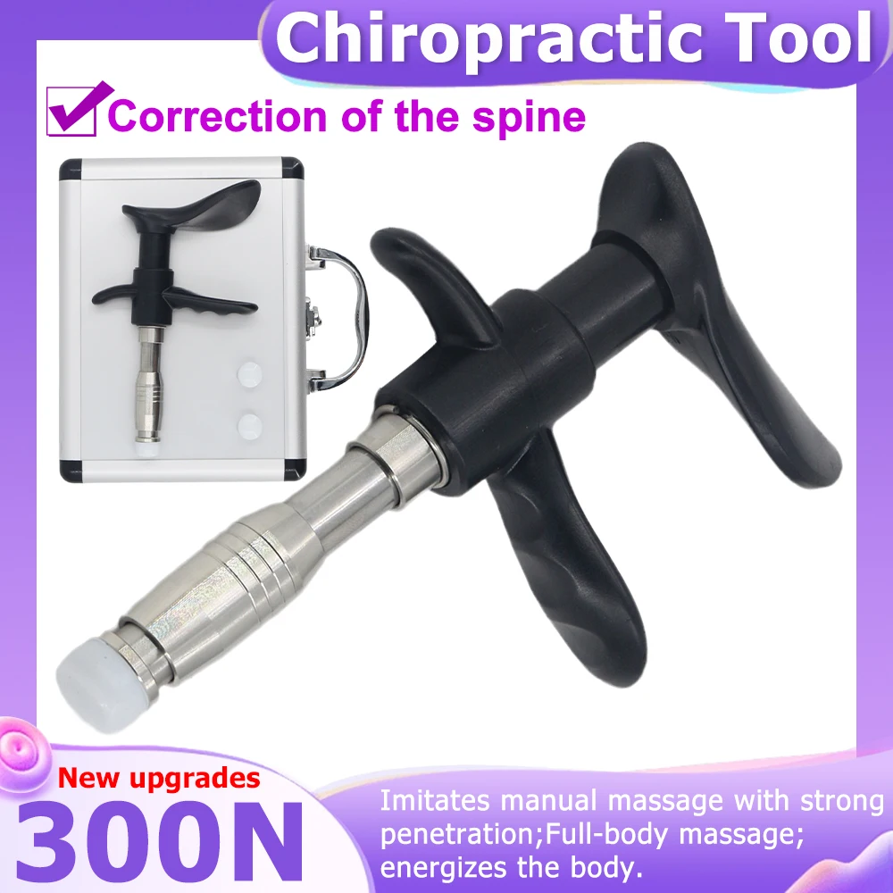 2026 New Chiropractic Adjusting Tool 300N Manual Masssage Gun Spine Correction Tools Spinal Adjustment Singe Head Back Massager