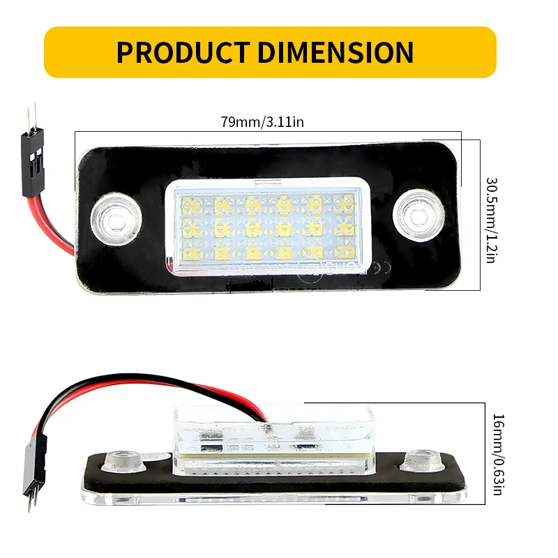 

2PCS LED License Plate Lights Canbus ​For Audi A8 S8 Quattro D3 4E2 4E8 2002 2003 2004-2010 Number Plate Lamps Car Accessories
