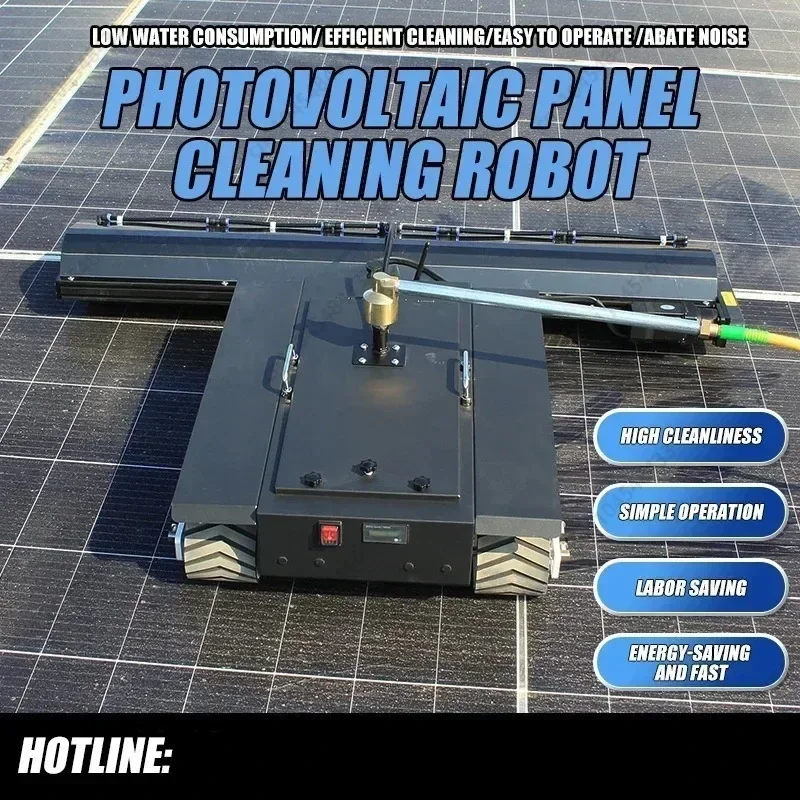 Nuevo Robot de Limpieza 2025, Robot Inteligente para Limpieza de Paneles Fotovoltaicos, Máquina de Limpieza de Paneles Solares con Control Remoto y Tracción