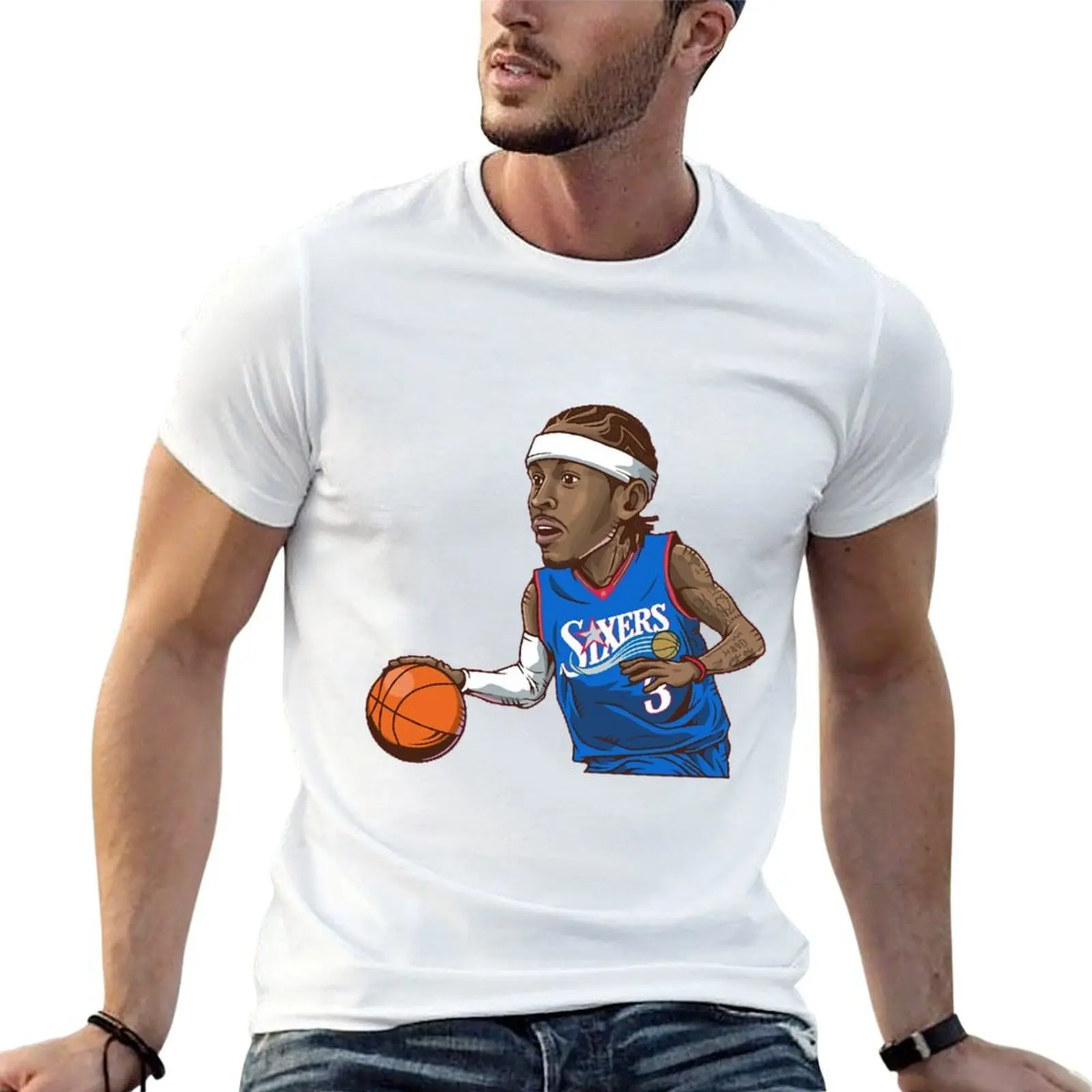 

Allen Iverson 3 Art Chibi T-Shirt anime tshirt t shirt personalised graphic t shirts for man T-shirt