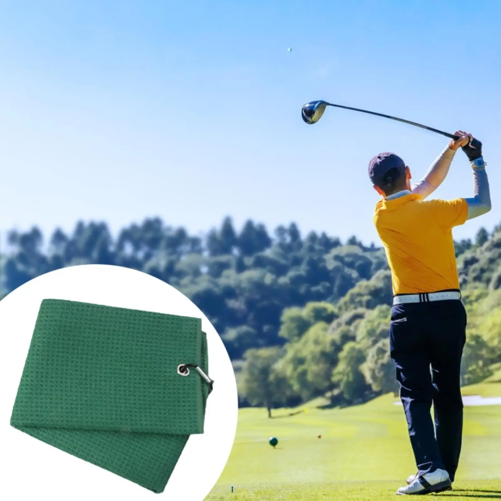 

Премиальное полотенце из микрофибры для гольфа с клипсой, впитывающее, для удобства использования в гольф-сумке, аксессуар для спортивной чистки