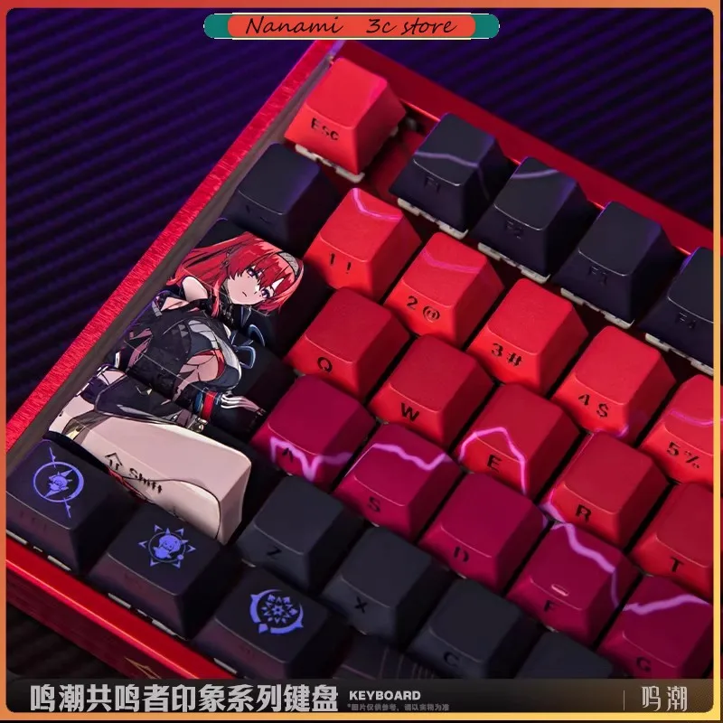Wuthering Waves Yinlin Custom Mechanical Keyboards Three-Mode Connection RGB Lighting 89-Key Side-Engraved Keycaps Keyboard