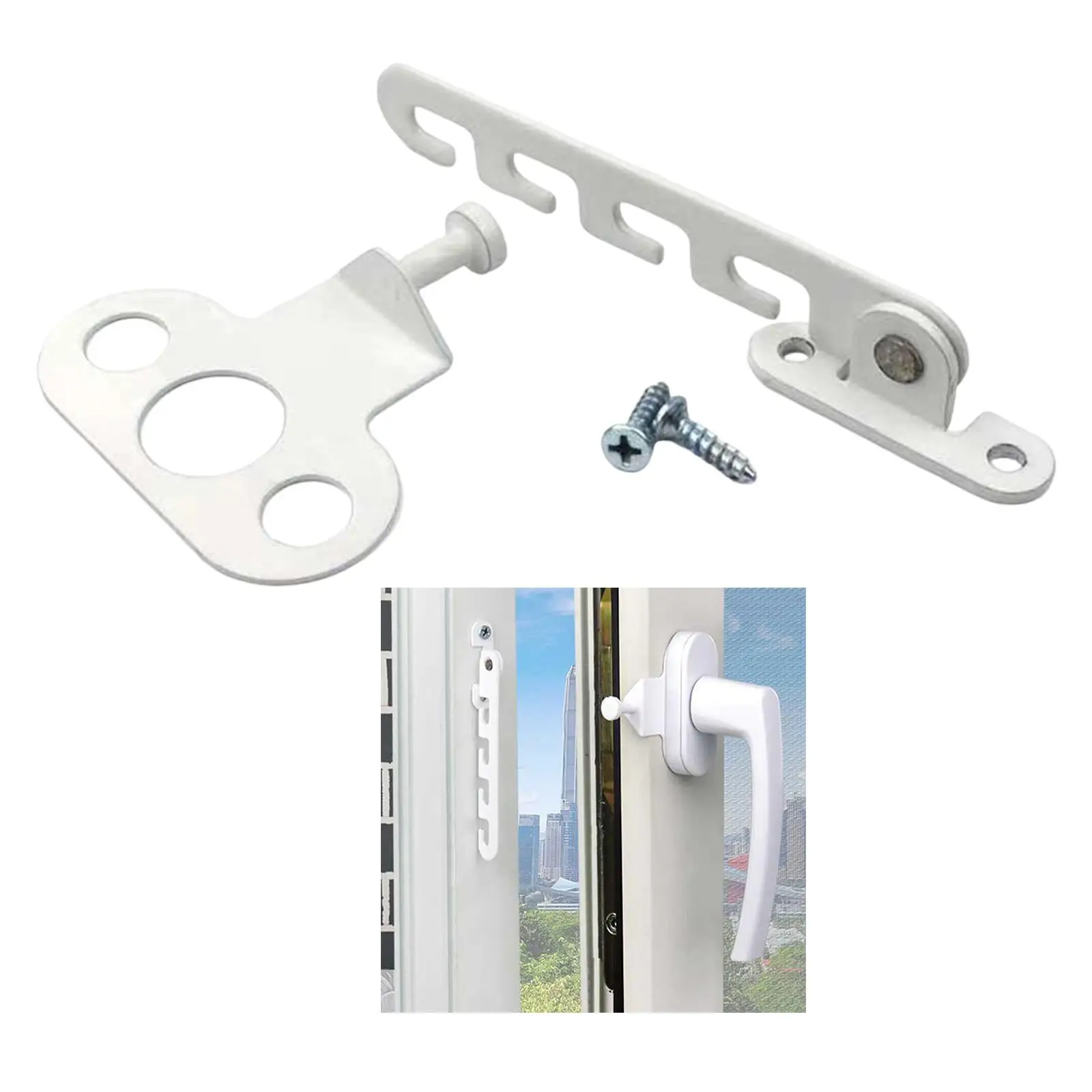 Iron Casement Stay, Window Latch Limiter Adjustable Stay Position, Lock Vertical