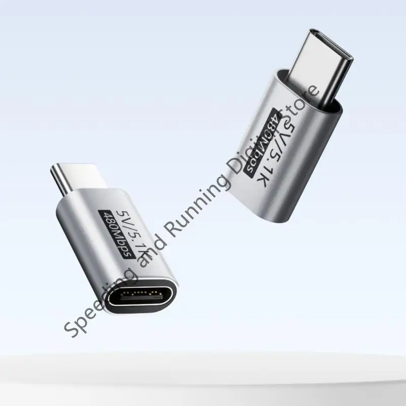 1pc 5V 5.1K Resistors USB C Adapters Type-c Male To Female Chargers Adapters for Shaver Headphone Fan Charging