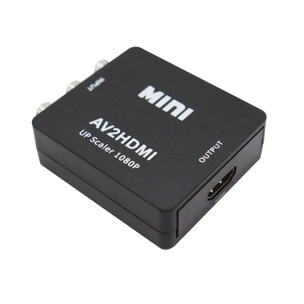 RCA AV To HDMI-compatible Composite Adapter HD 1080P AV2HDMI Audio Video Cable CVBS AV Adapter with USB Cable