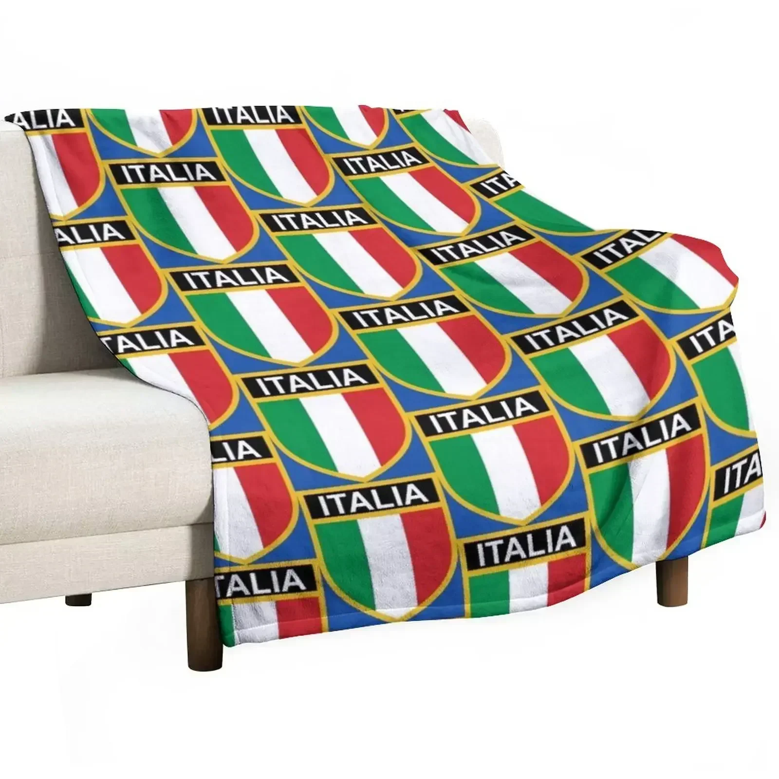 ITALIA Italy Italian Flag Tricolore Scudetto Throw Blanket Loose Camping Polar funny gift Blankets