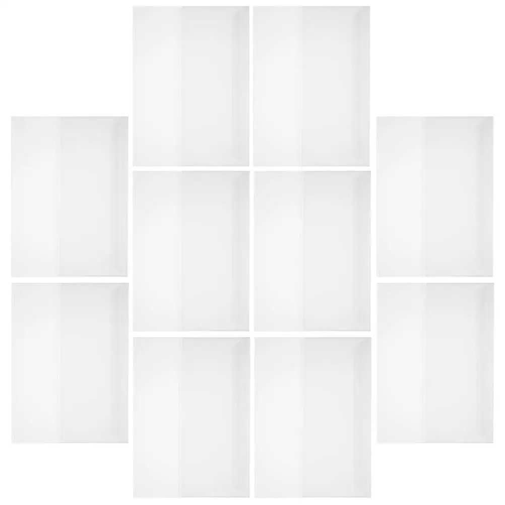 

Waterproof Book Film Sleeve Protector 10 Sheets Clear Plastic Covers School Books Magazine Protectors Pp Student Hardcovers