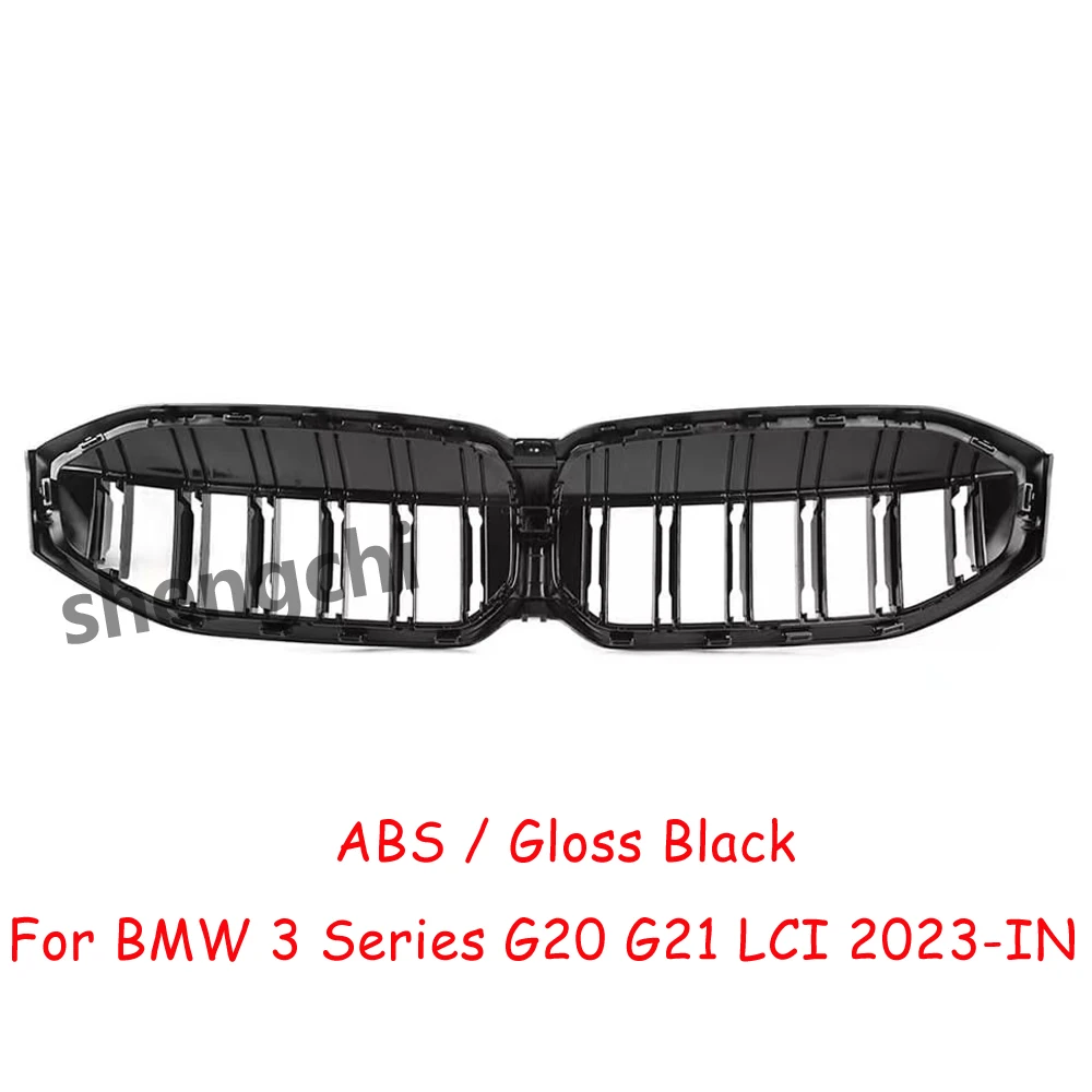 G20 G21 LCI ABS Glossy Black Front Bumper Grille For BMW 3 Series G20 G21 LCI 318i 320i 330i M340i M340d Racing Grills 2023+