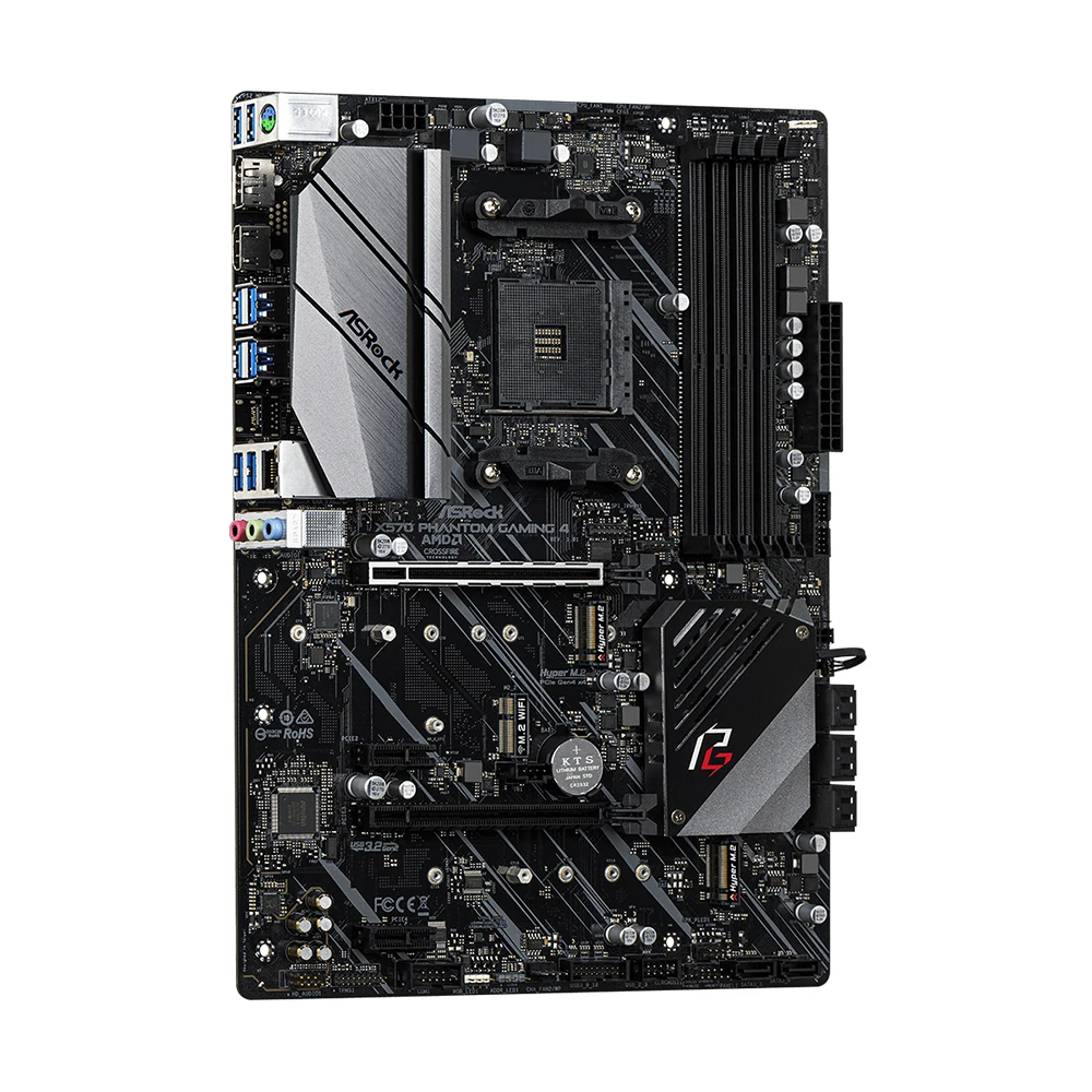 ASRock X570 PHANTOM GAMING 4 Motherboard Support Ryzen 5 5600 5600X Ryzen 7 5700X 5700x3D 5800x3D CPU 4xDDR4 128GB M.2 AM4 ATX - view 4