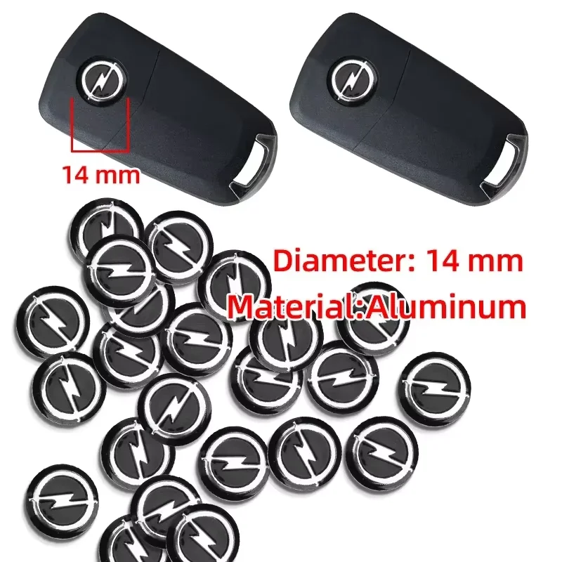 2 Pieces And 5 Pieces Of High-Quality Metal 14mm Opel Car Key Stickers Remote Control Logo Badges Remote Control Key Accessories