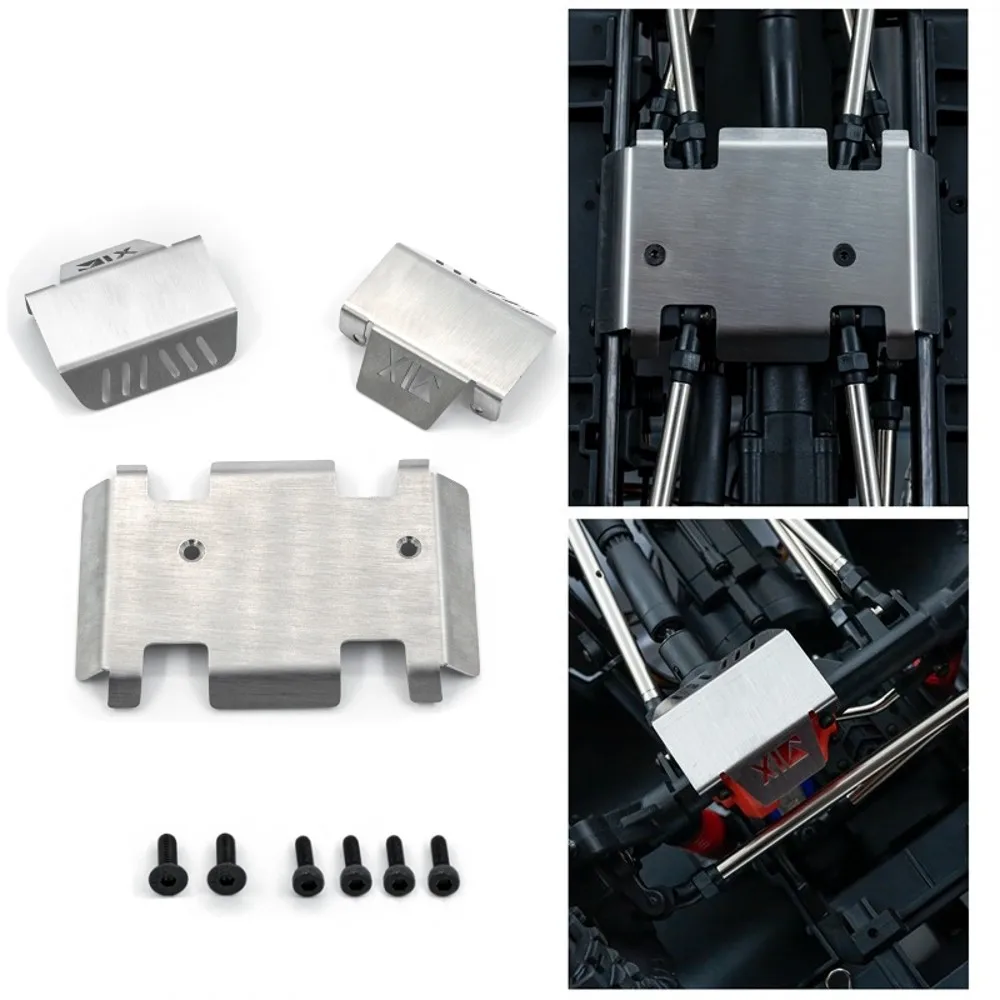 

Stainless Steel Chassis Armor Axle Protector Skid Plate For RGT EX86190 EX 86190 LC76 1/10 RC Crawler Car Upgrade Parts