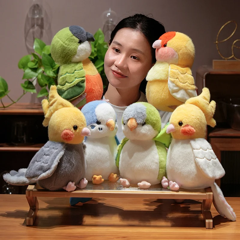 ตุ๊กตาหุ่นมือรูปกระรอกน้อยน่ารักในตำนานเทพนิยาย ของเล่นตุ๊กตาขนนุ่ม นกแก้วนกกระตั้ว นกแก้วเล็ก ของขวัญวันเกิดสำหรับเด็กอนุบาล