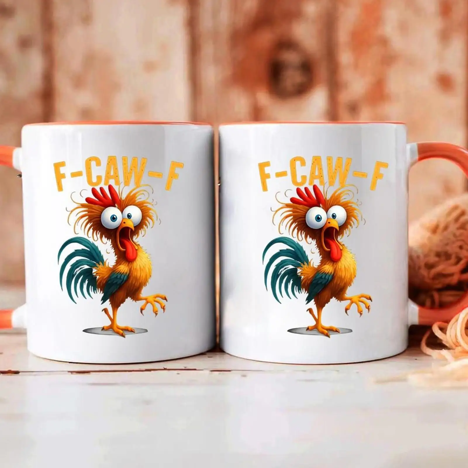 350ML Rooster Coffee Mug F-Caw-F Fun Chicken Mug Funny Coffee Mug Coffee Cup Afternoon Tea Teacup Drinking cup Milk Cup
