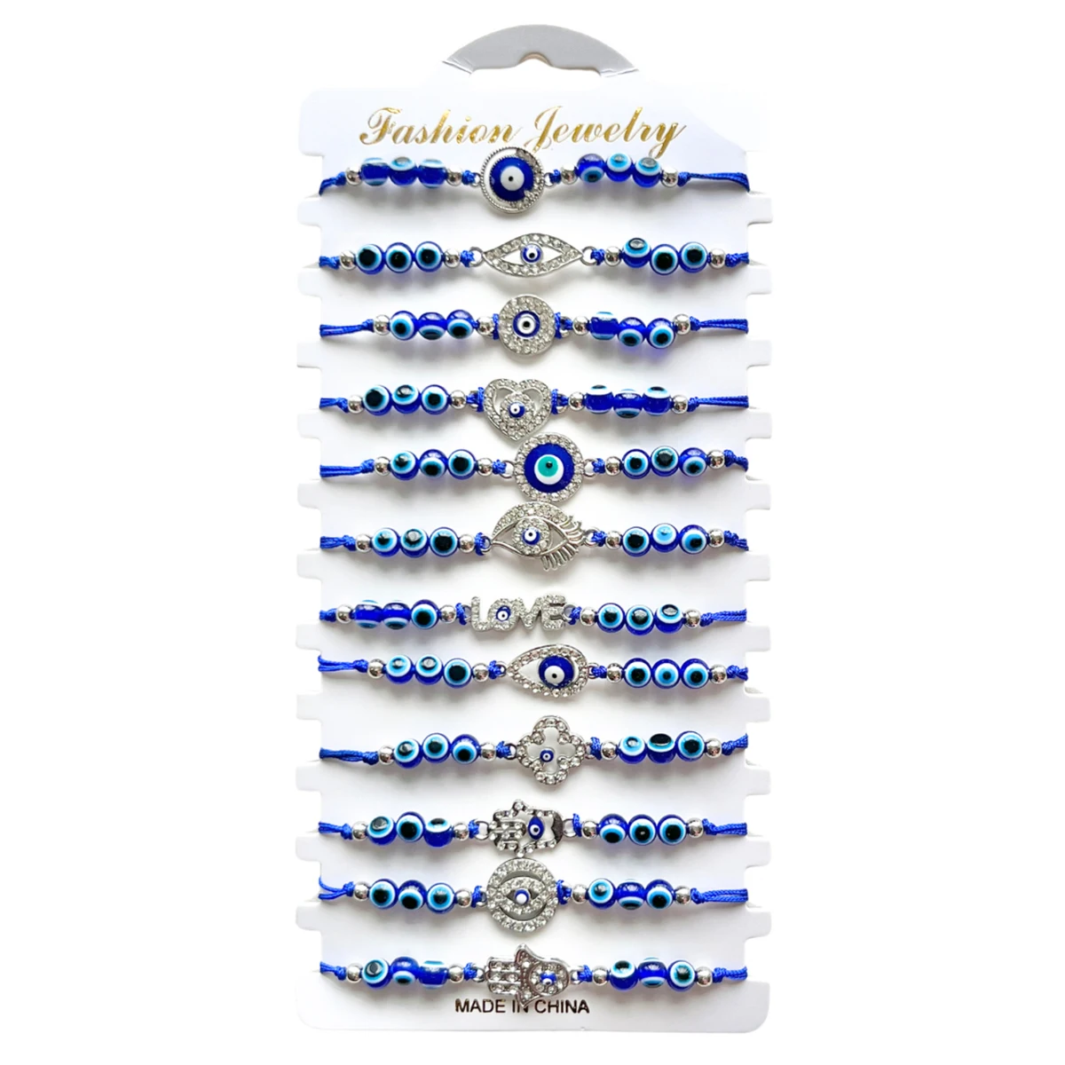 12 Pieces Geometric Heart-Shaped  Set With Rhinestone Resin Bead Braceles Fashionable Men\'s and Women\'s Friendship Bracelet Set