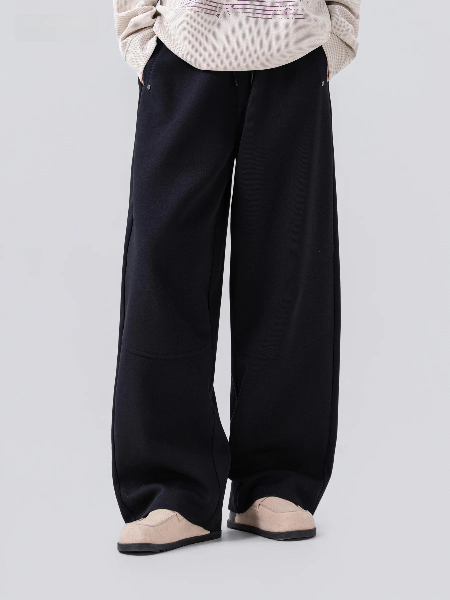 American Lazy Style Men's And Women's Sweatpants Autumn New Loose Casual Drapey Straight Leg Long Pants Comfortable Cotton Blend