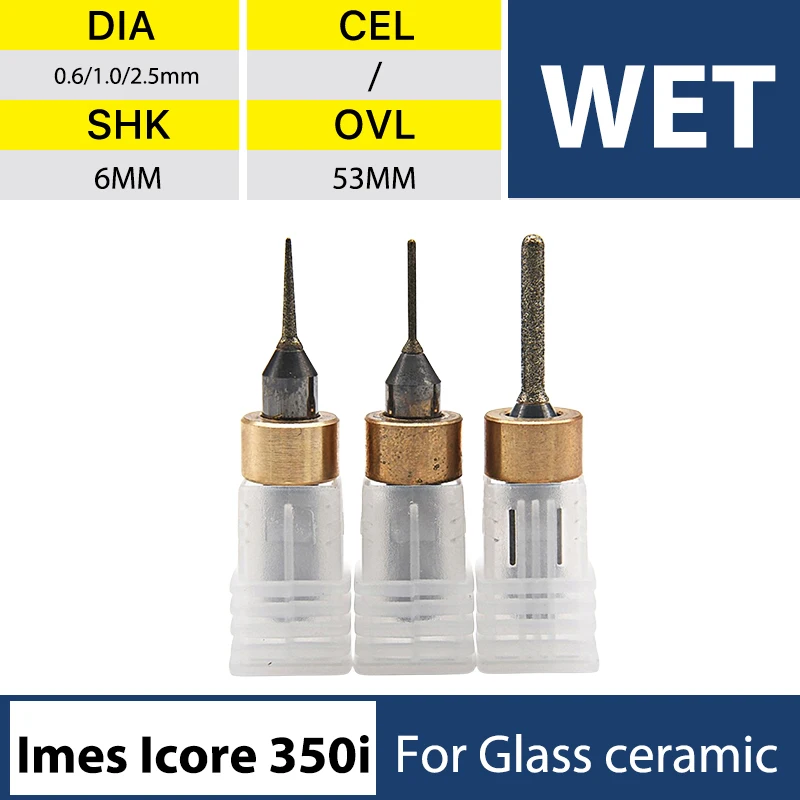 

Cad Cam Drill Imes Icore 350i Wet Milling Burs Tools Cutters For Glass Ceramic Lithium Disilicate Blocks