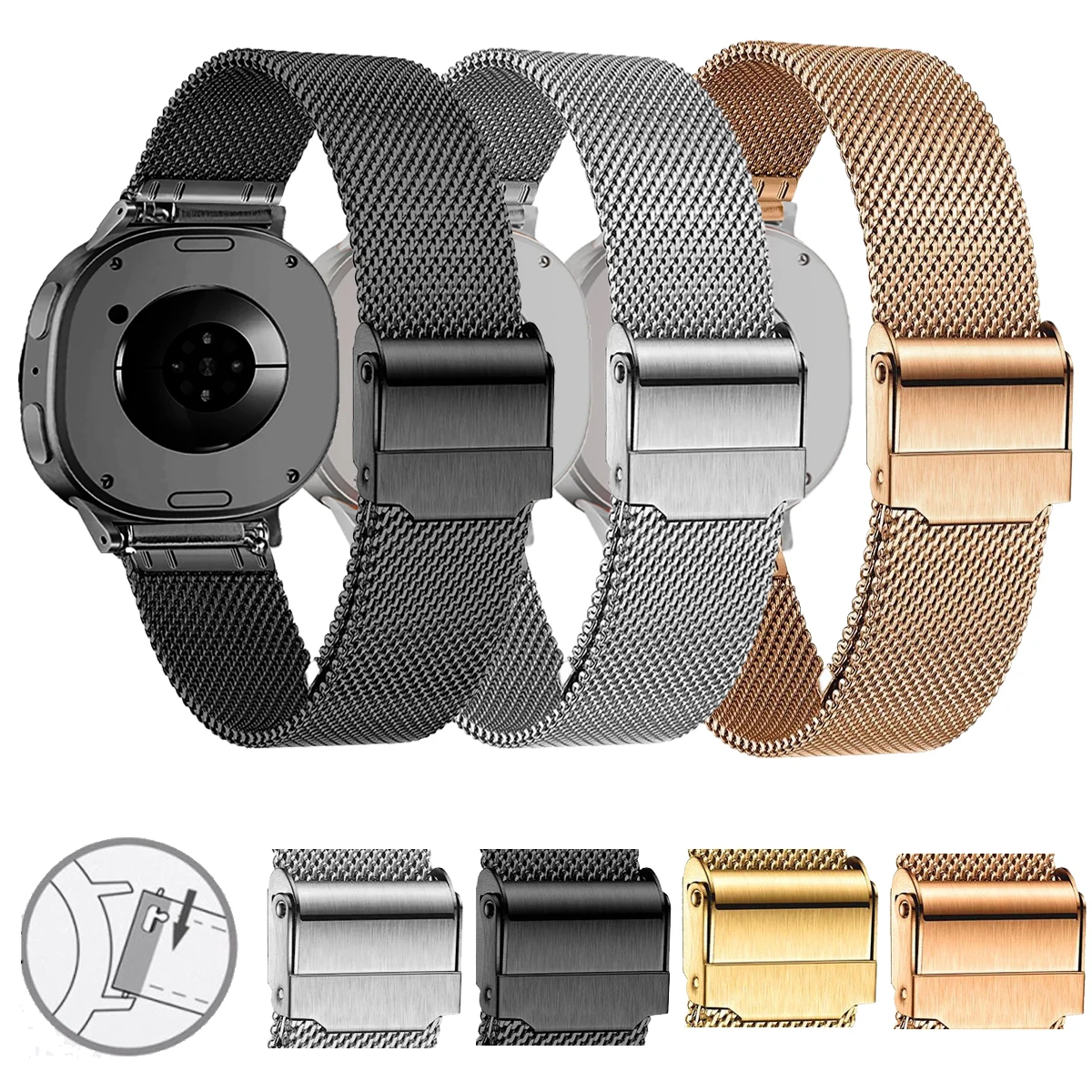 Daniel Wellington Watches & Jewelry Online Store - Metal Magnetic Mesh Steel Wristwatch Band
