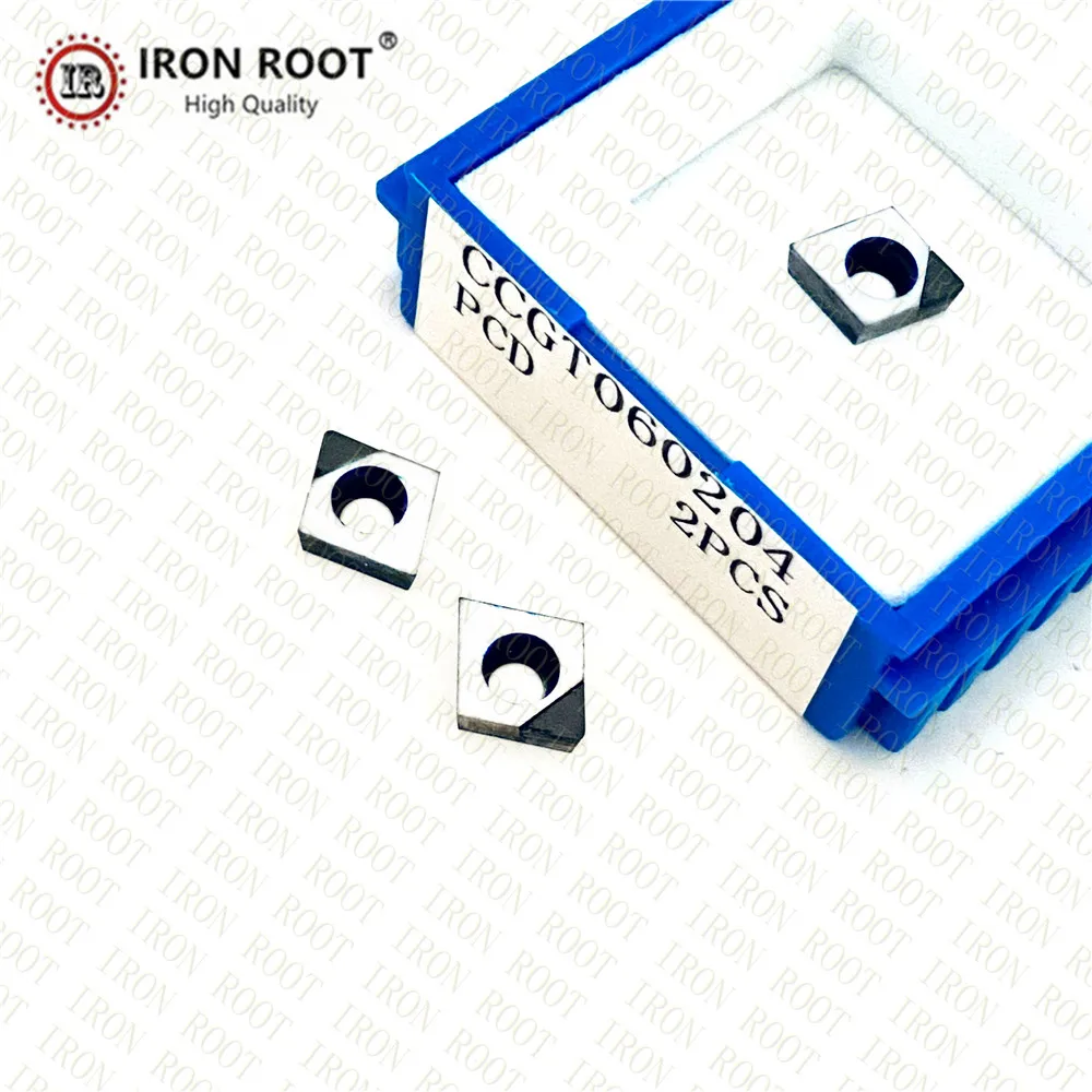 IRTON ROOT 2P  PCD Insert CCGT060202,CCGT060204,CCGT060208 PCD Machining Workshop CNC Metal Lathe Diamond Turning Inser