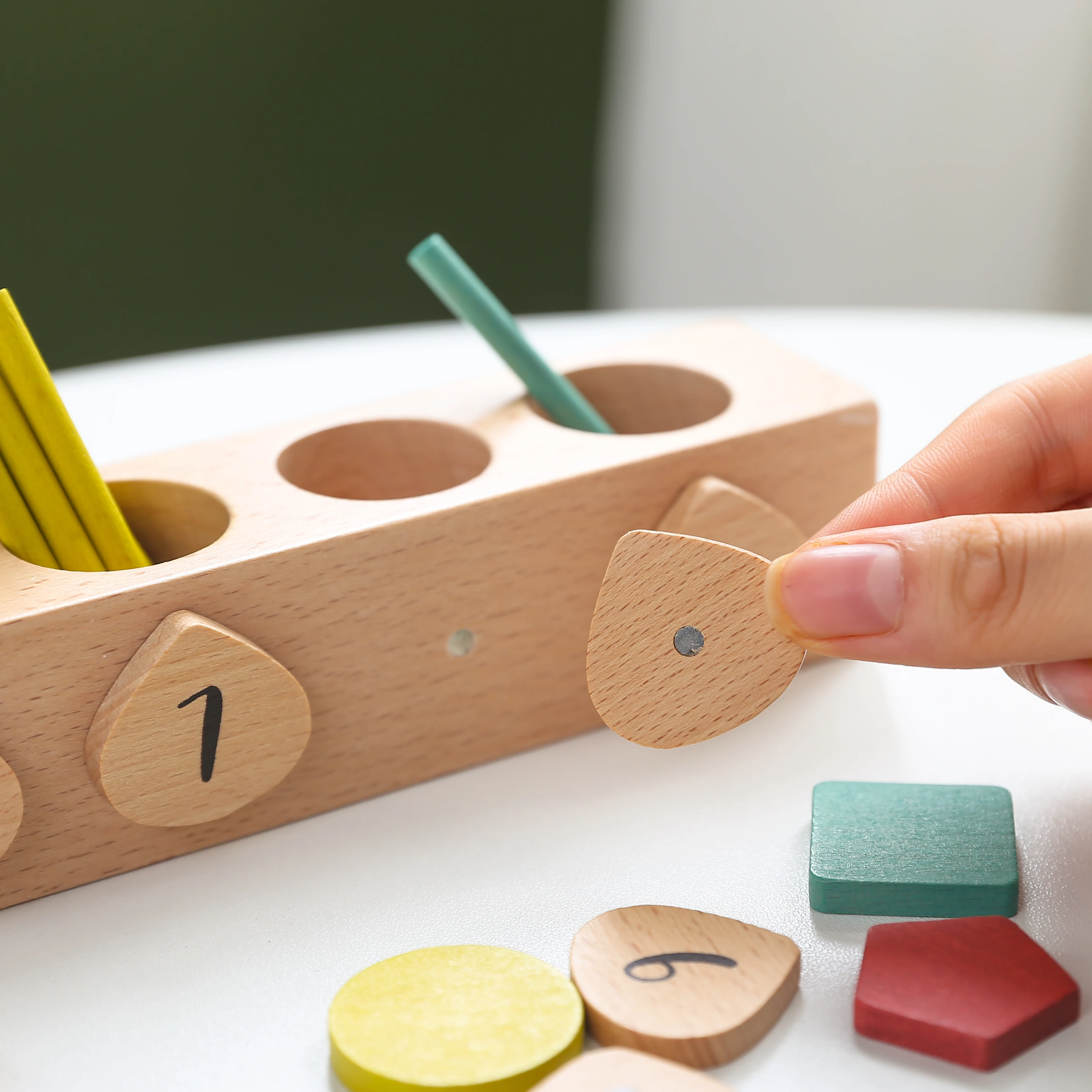 Figure Blocks Counting Sticks Education Wooden Toys Building Intelligence Block Montessori Mathematical Learning Toys Child Gift