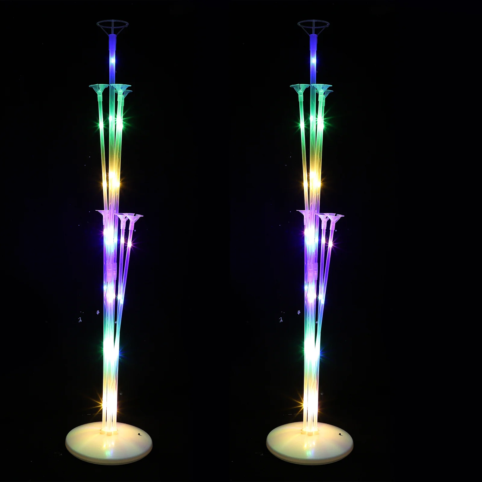

2Sets Luminous Balloon Rods with Cups Easy Assemble Balloon Stand Holder for Wedding Party Photo Shoot Decoration