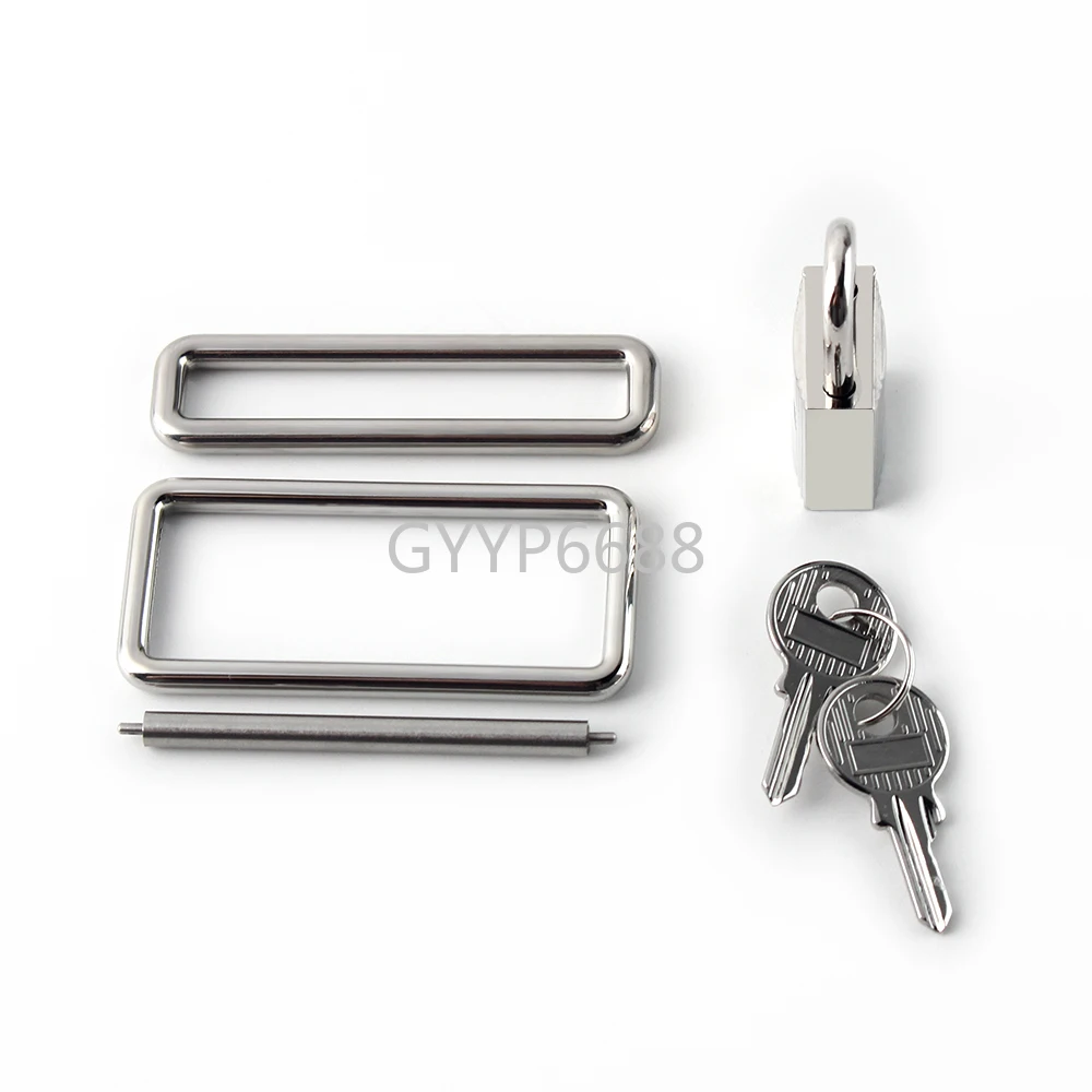 1/2/5Sets Silver Stainless Steel Arch Bridge Square Rotating Lock For Chest Backpack Handbags Bags Metal Clasp Lock Accessories