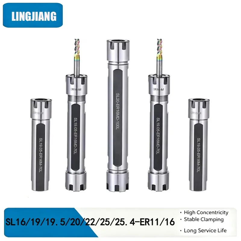 SL16 SL19.5 SL20 SL22 SL25 SL25.4 ER11 ER16 ER20 extension rod tool holder, high standard extension rod clamp chuck collet