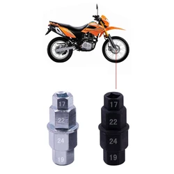 Herramienta de husillo de motocicleta para rueda delantera y trasera, llave inglesa de 17mm, 19mm, 22mm y 24mm, envío directo